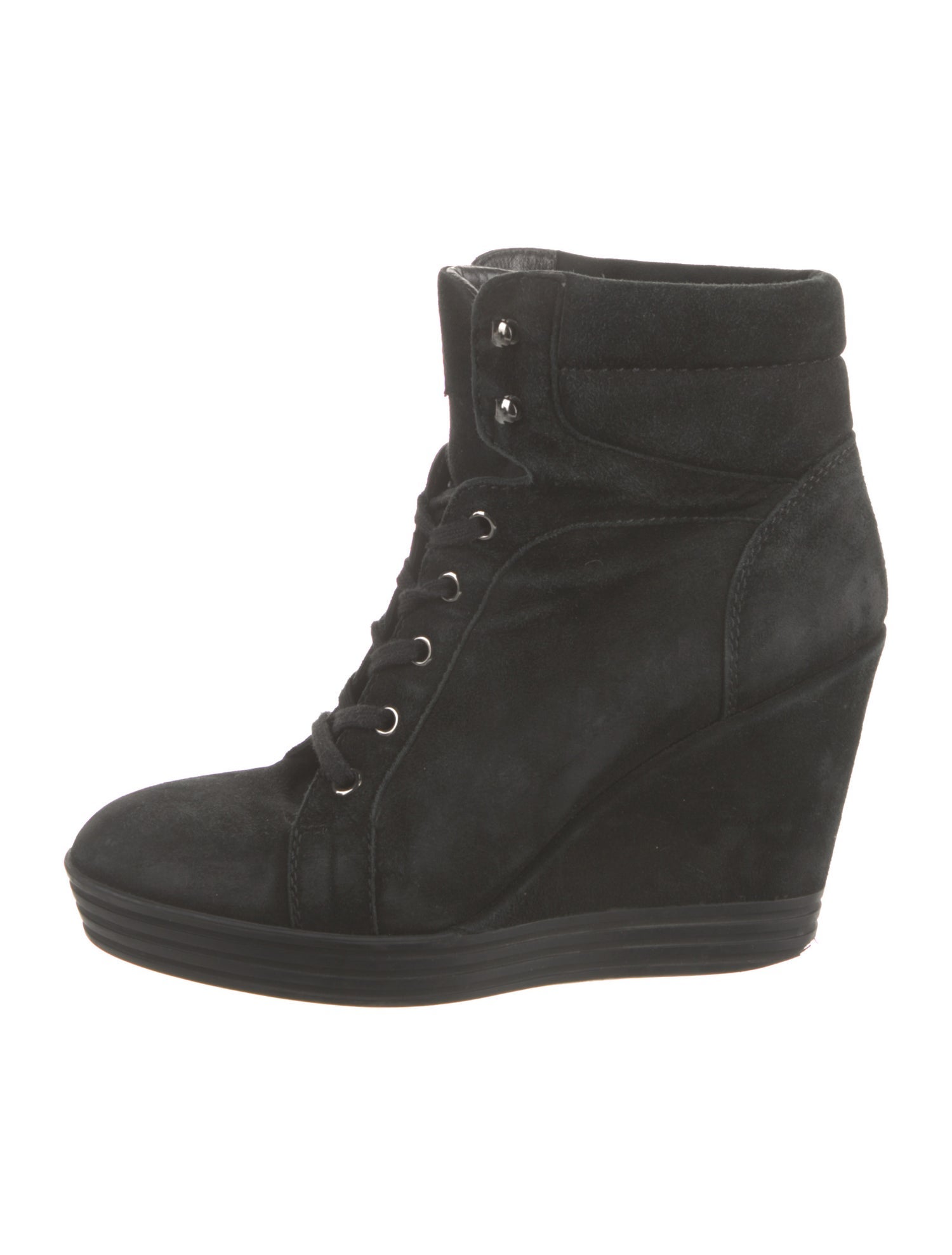 Hogan Suede Lace-Up Boots