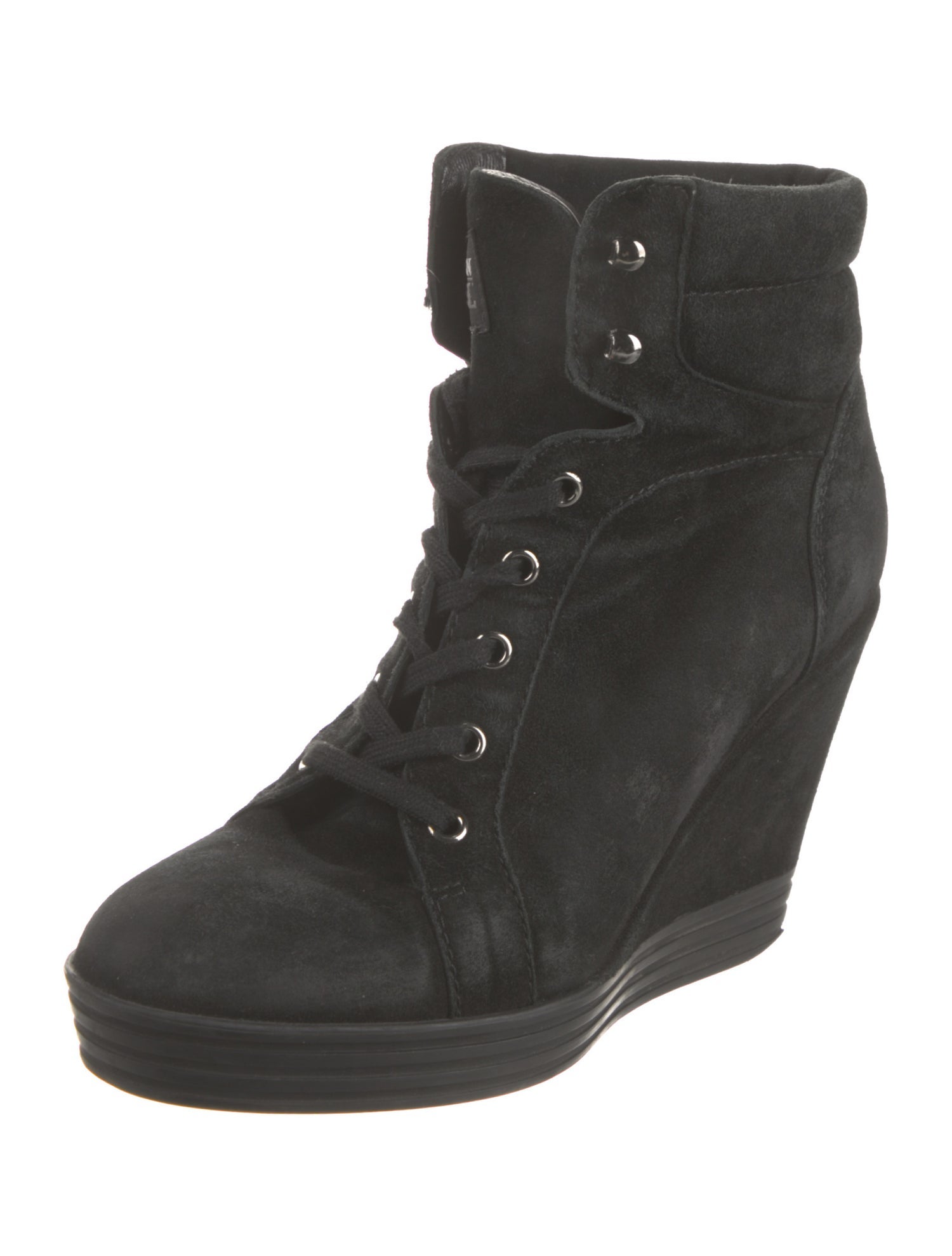 Hogan Suede Lace-Up Boots