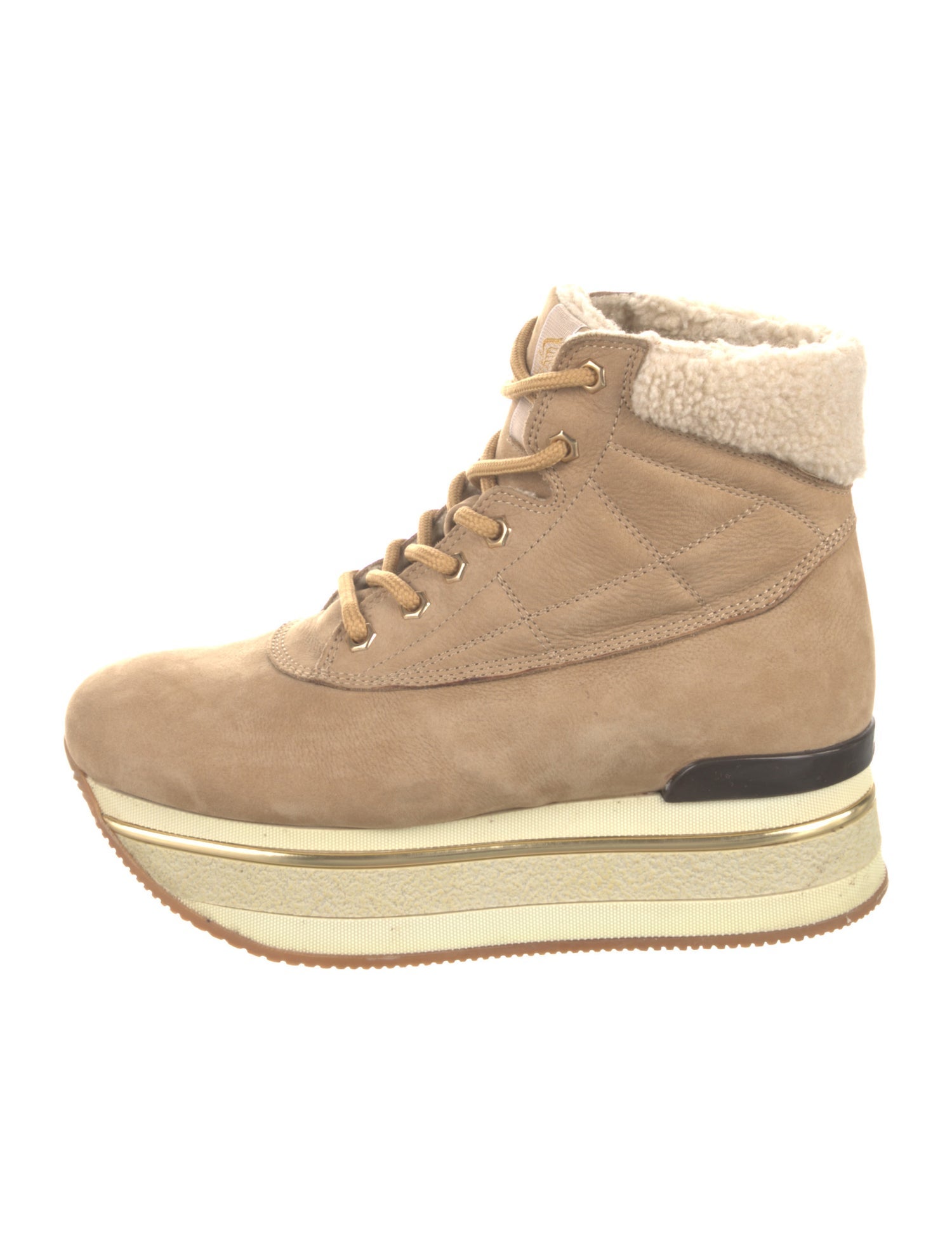 Hogan Suede Lace-Up Boots