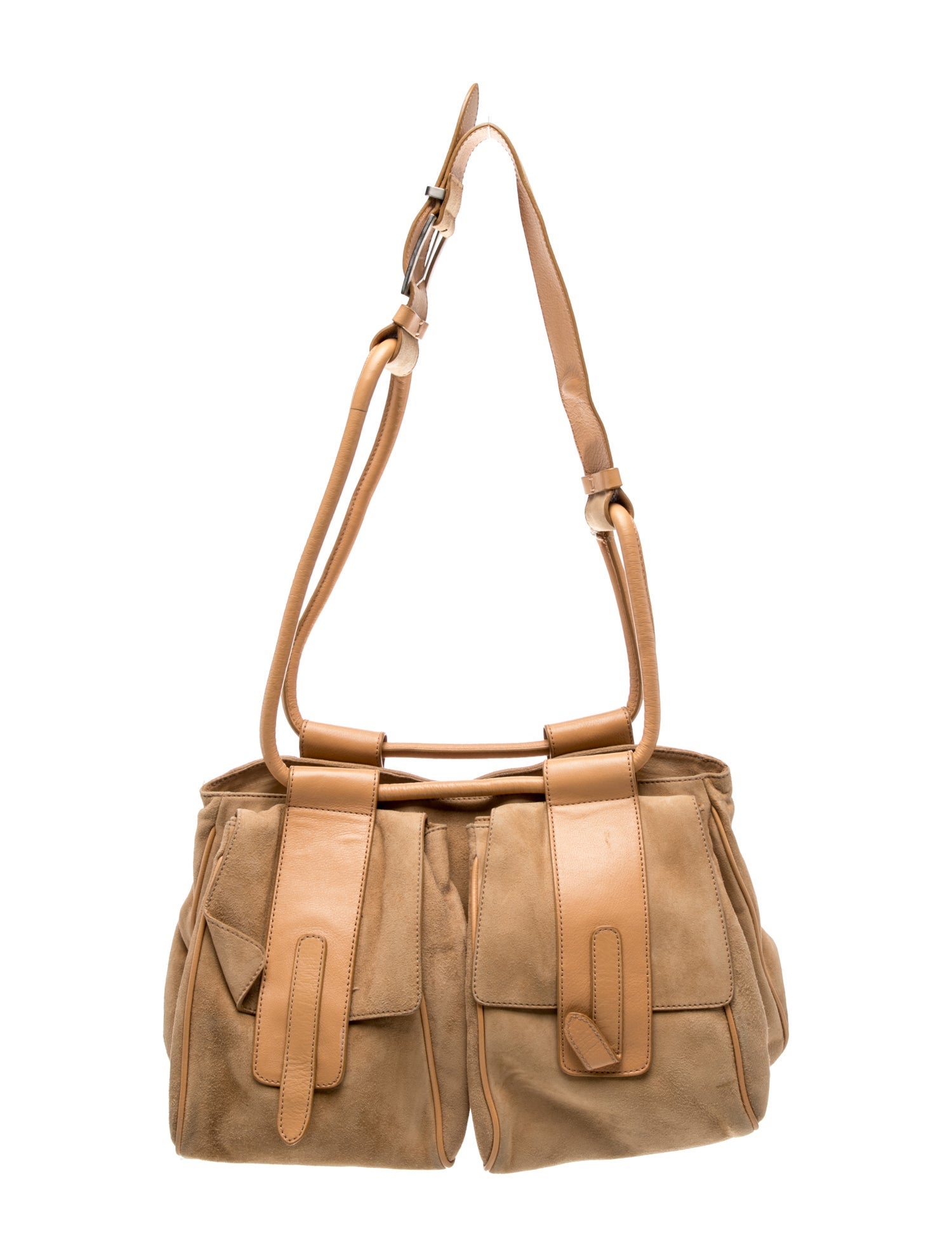 Hogan Suede Top Handle Bag