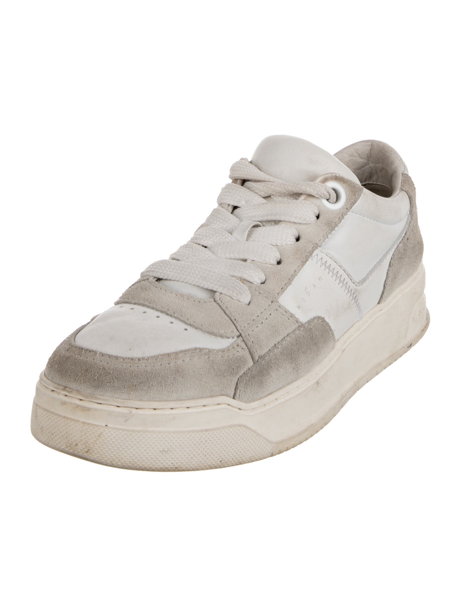 Hogan Suede Colorblock Pattern Sneakers