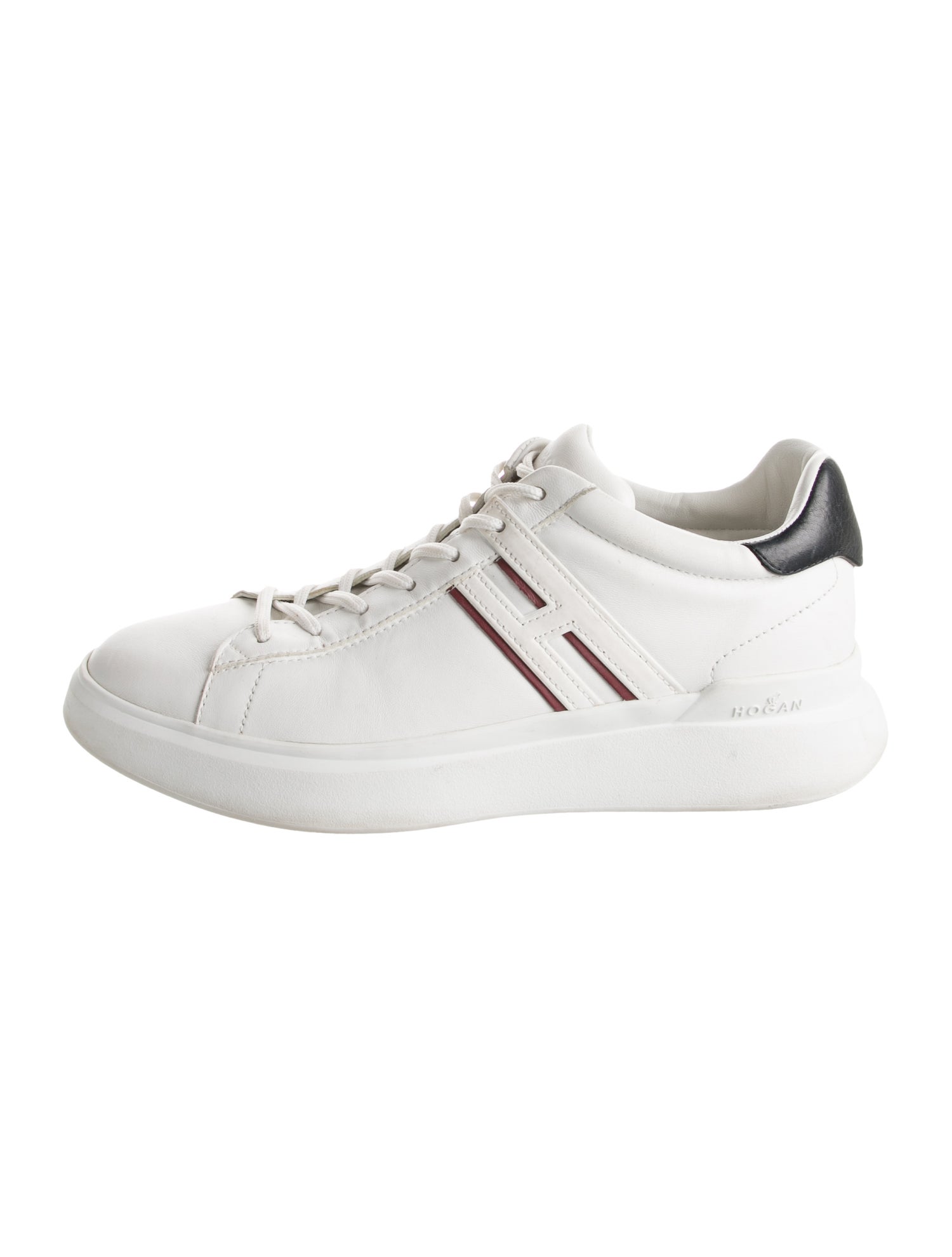 Hogan Leather Colorblock Pattern Sneakers