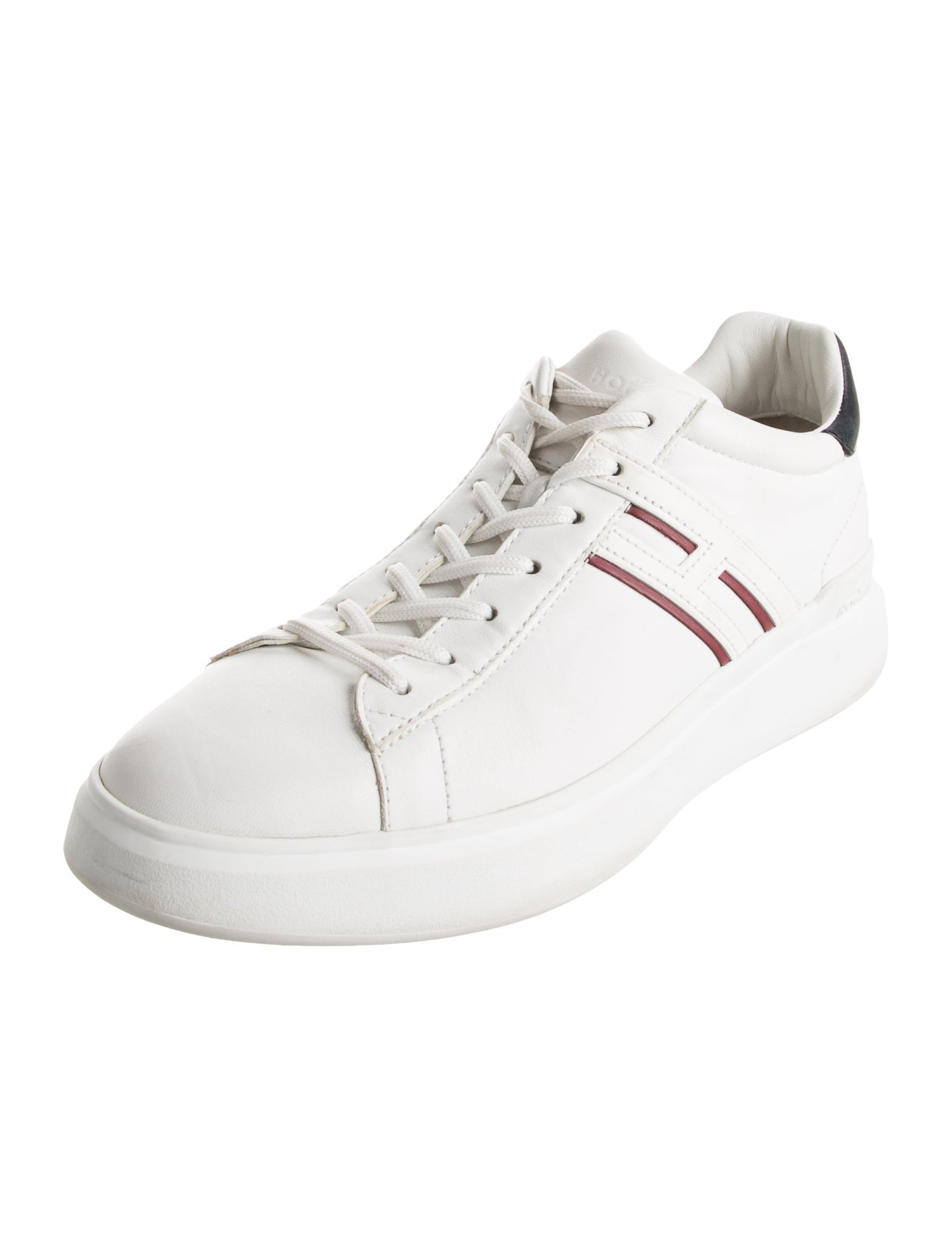 Hogan Leather Colorblock Pattern Sneakers