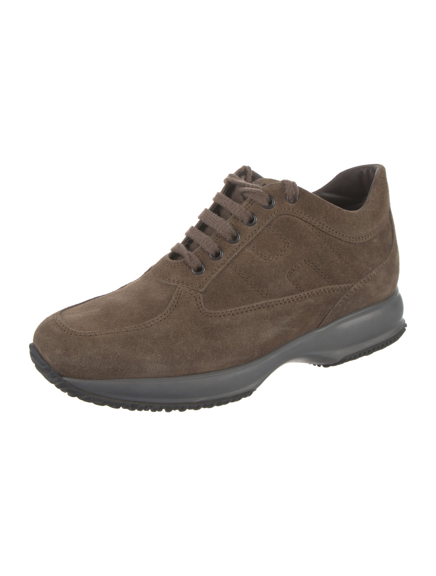 Hogan Suede Whipstitch Trim Sneakers