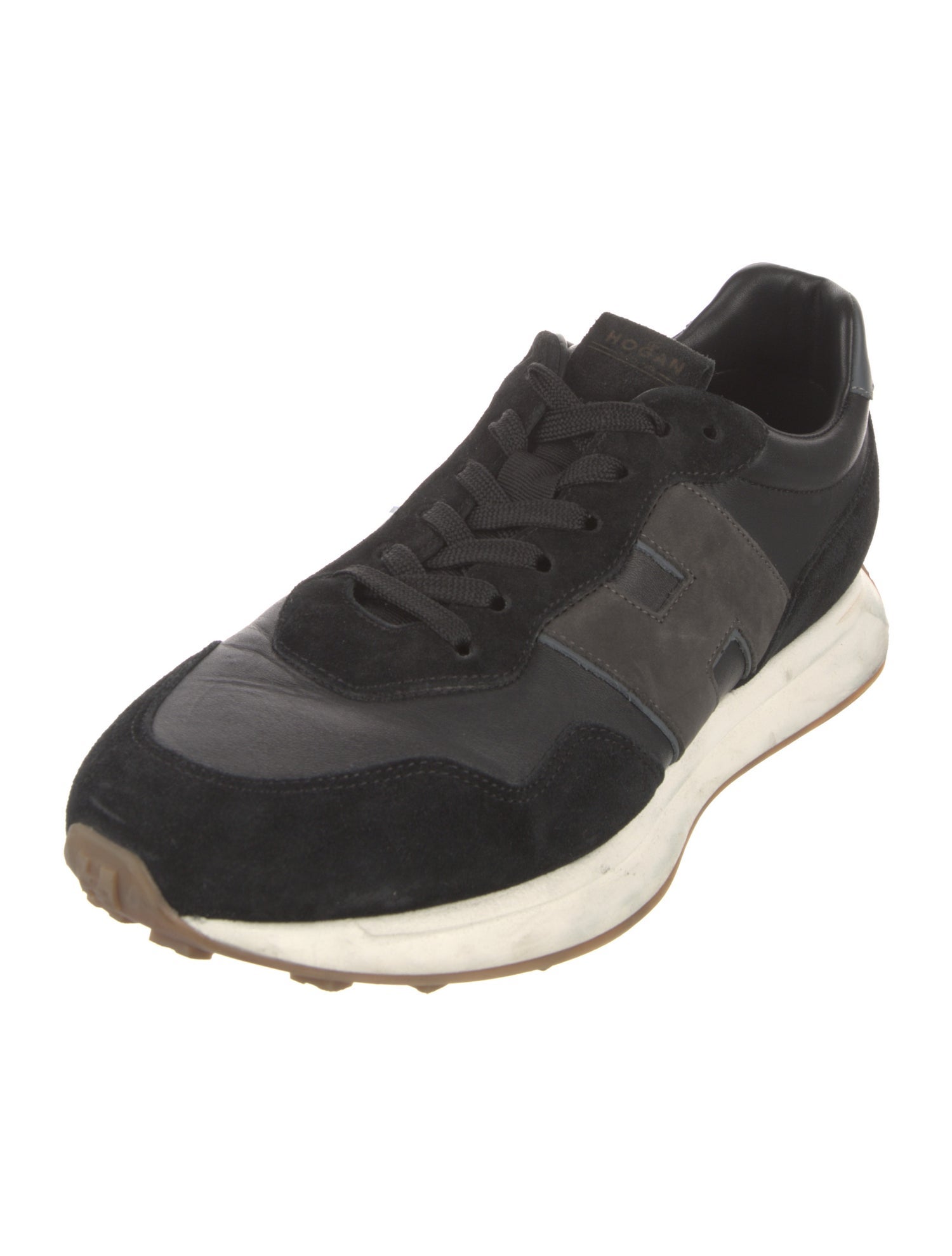 Hogan Suede Leather Trim Embellishment Sneakers