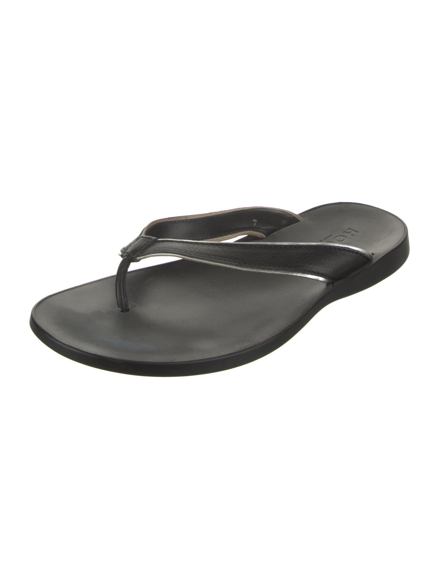 Hogan Leather Flip Flops