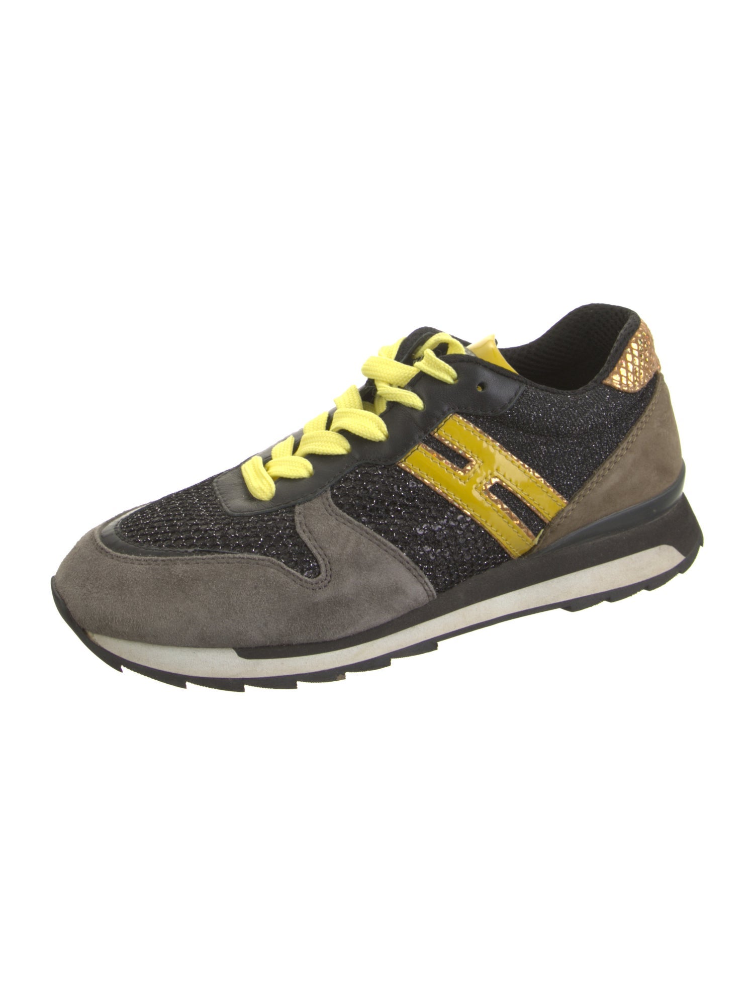 Hogan Glitter Graphic Print Athletic Sneakers
