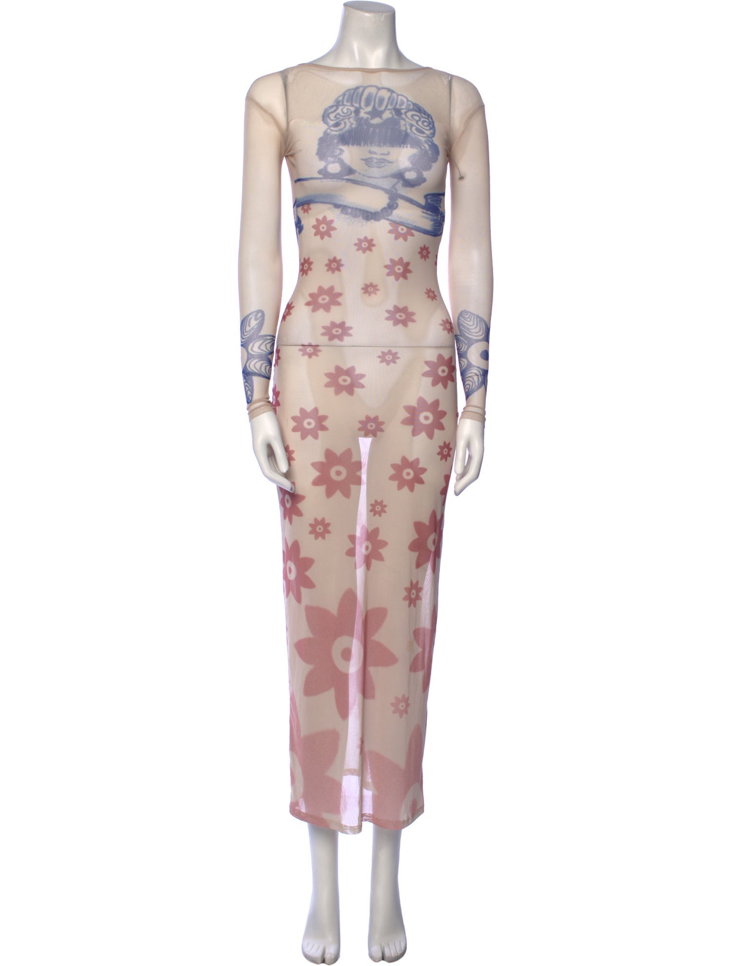 House of Aama Graphic Print Long Dress