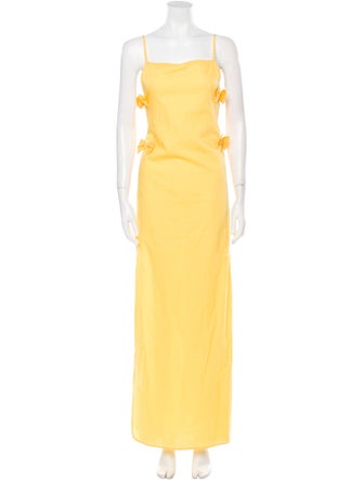House of Aama Square Neckline Long Dress