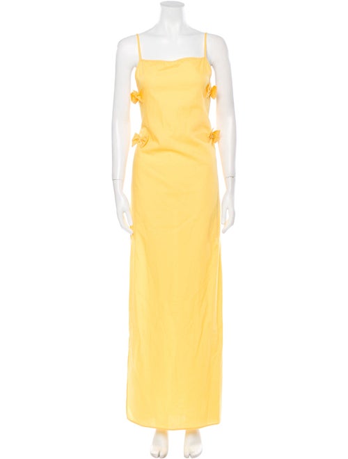 House of Aama Square Neckline Long Dress