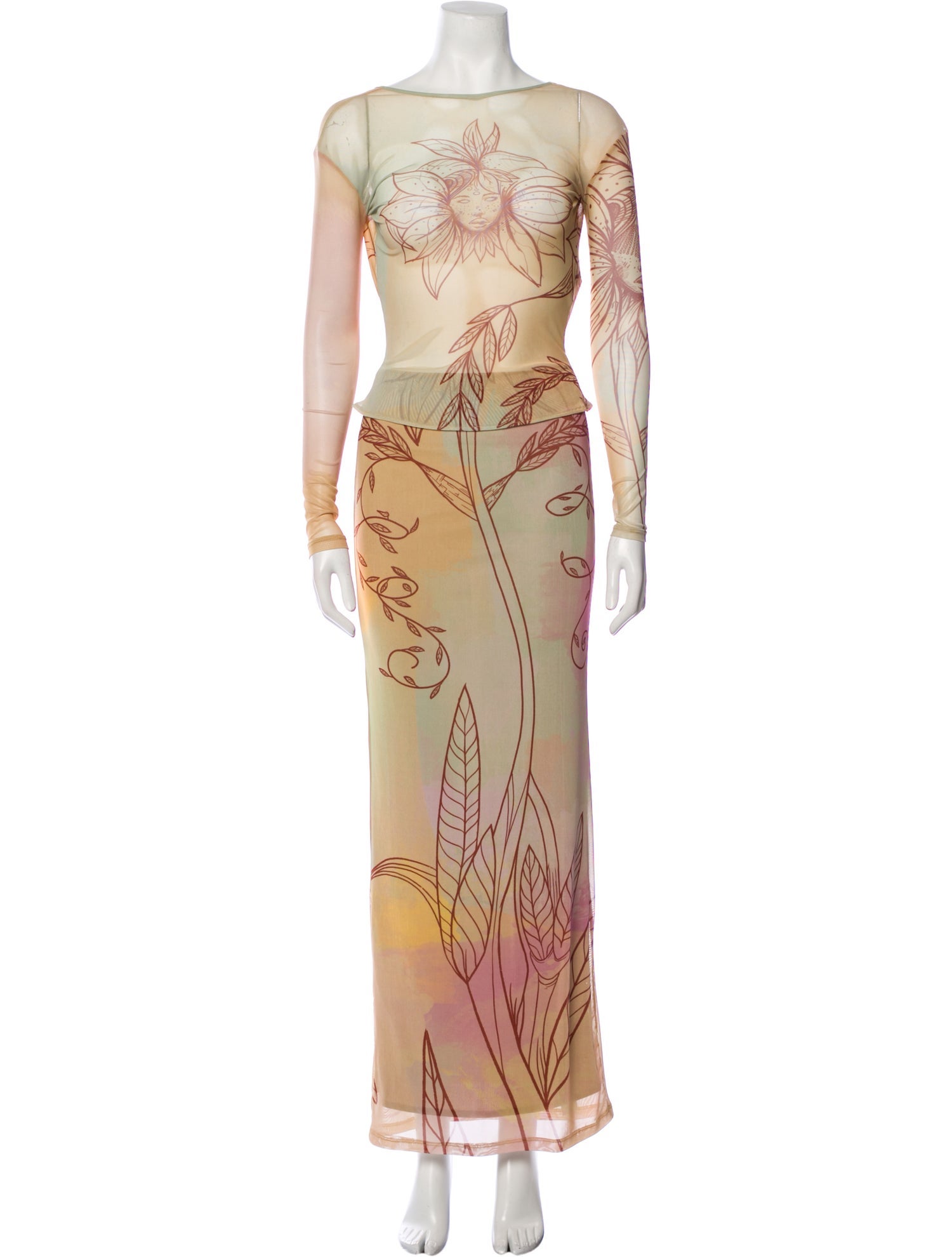 House of Aama Nylon Printed Skirt Set