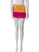 House of Aama Colorblock Pattern Mini Skirt