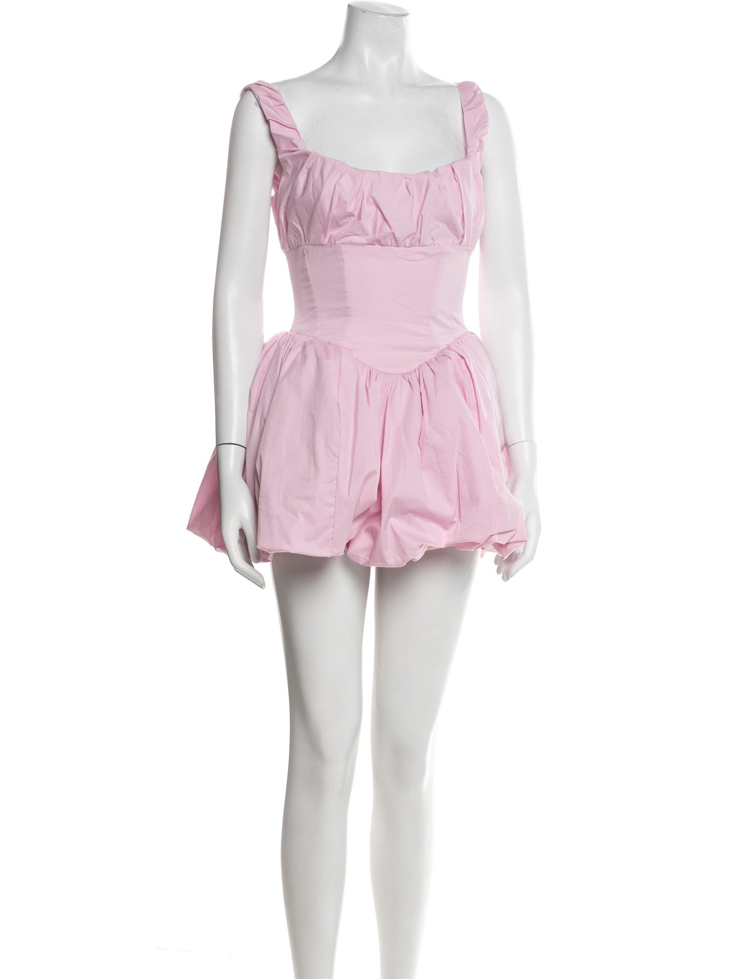 strapless open back dress Rose Pink Cotton Tiered Maxi Dress - Vacation Dresses main image 1