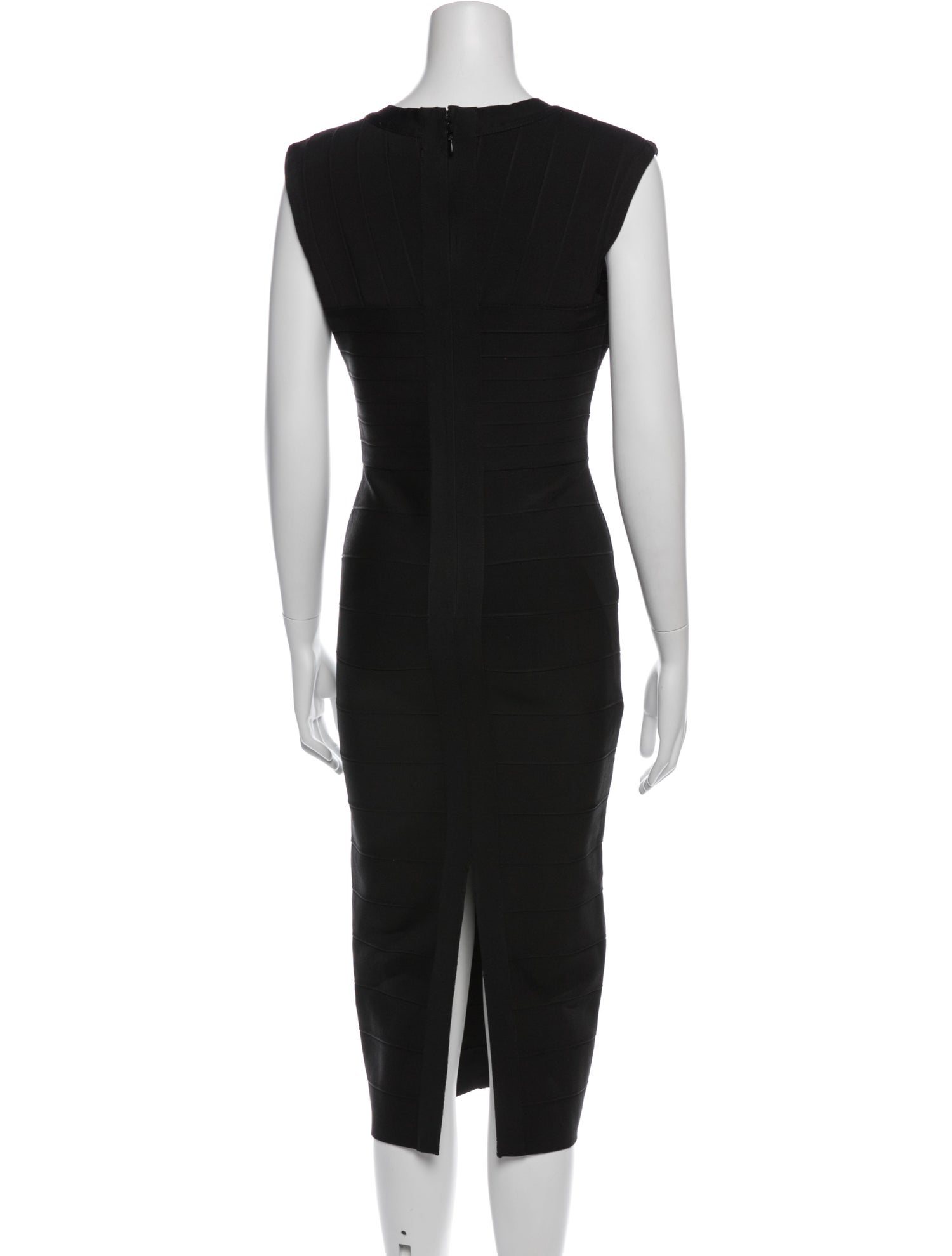 House of CB V-Neck Midi Length Dress - Black Dresses, Clothing - WHOCB20689  | The RealReal