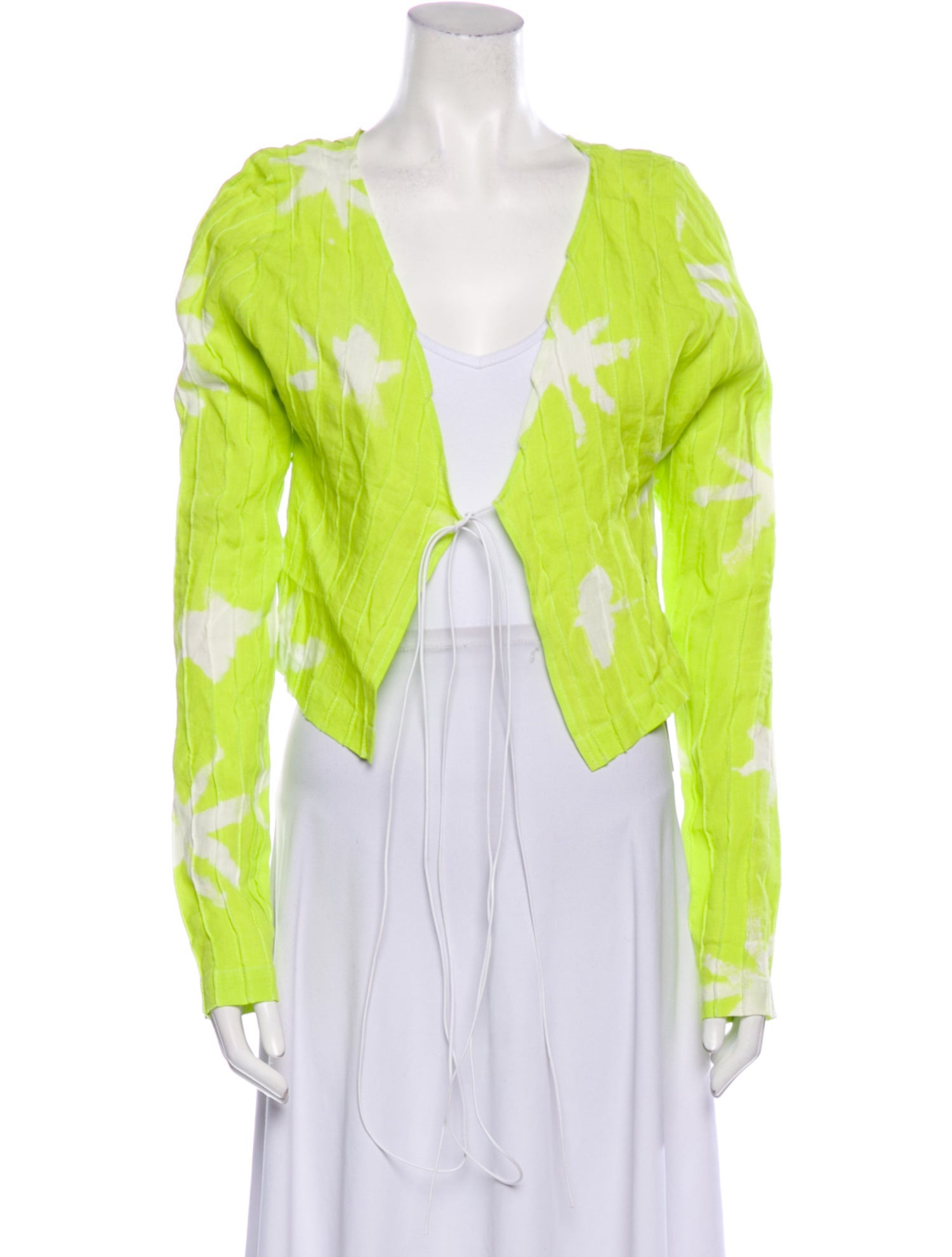 Helenamanzano Linen Printed Jacket