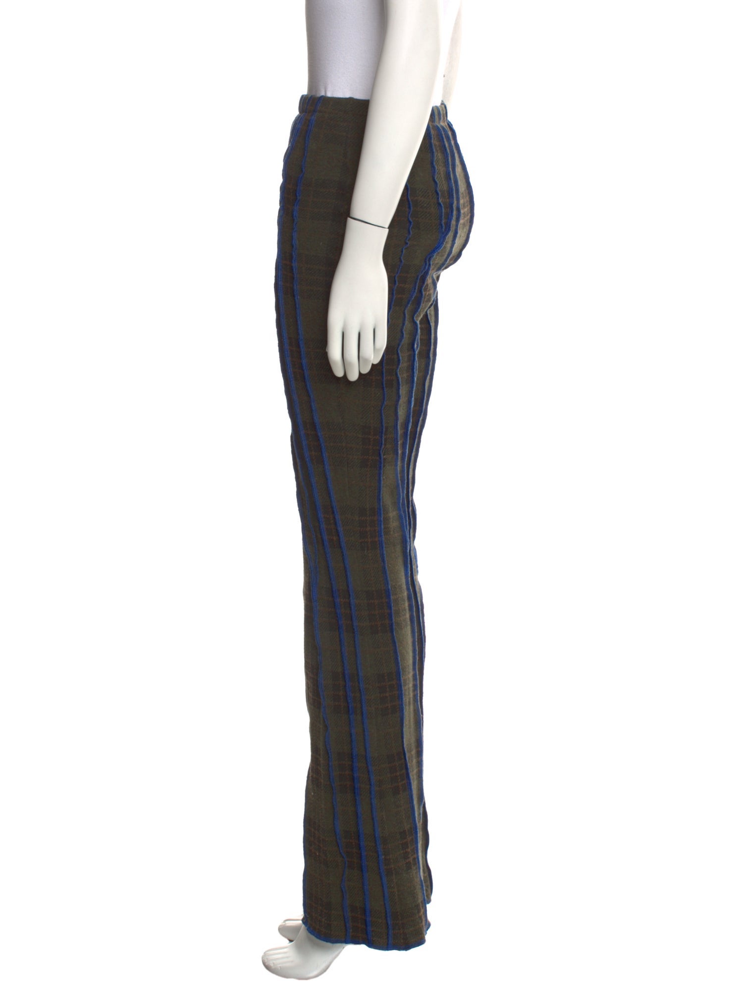 Helenamanzano Plaid Print Straight Leg Pants