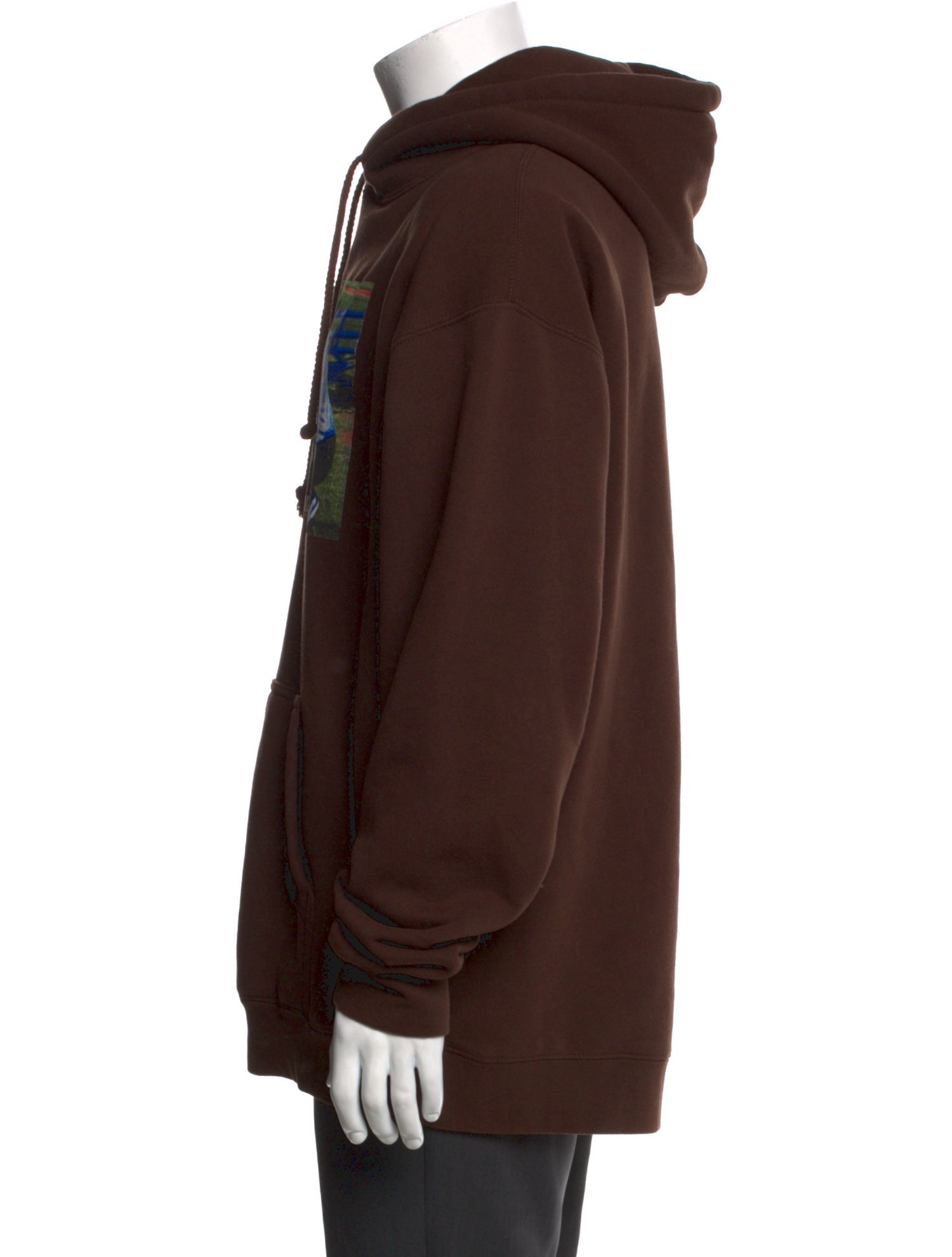 Hockey Graphic Print Crew Neck Hoodie