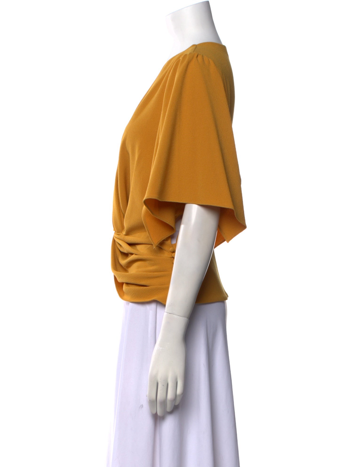 Hofmann Copenhagen V-Neck Three-Quarter Sleeve Blouse