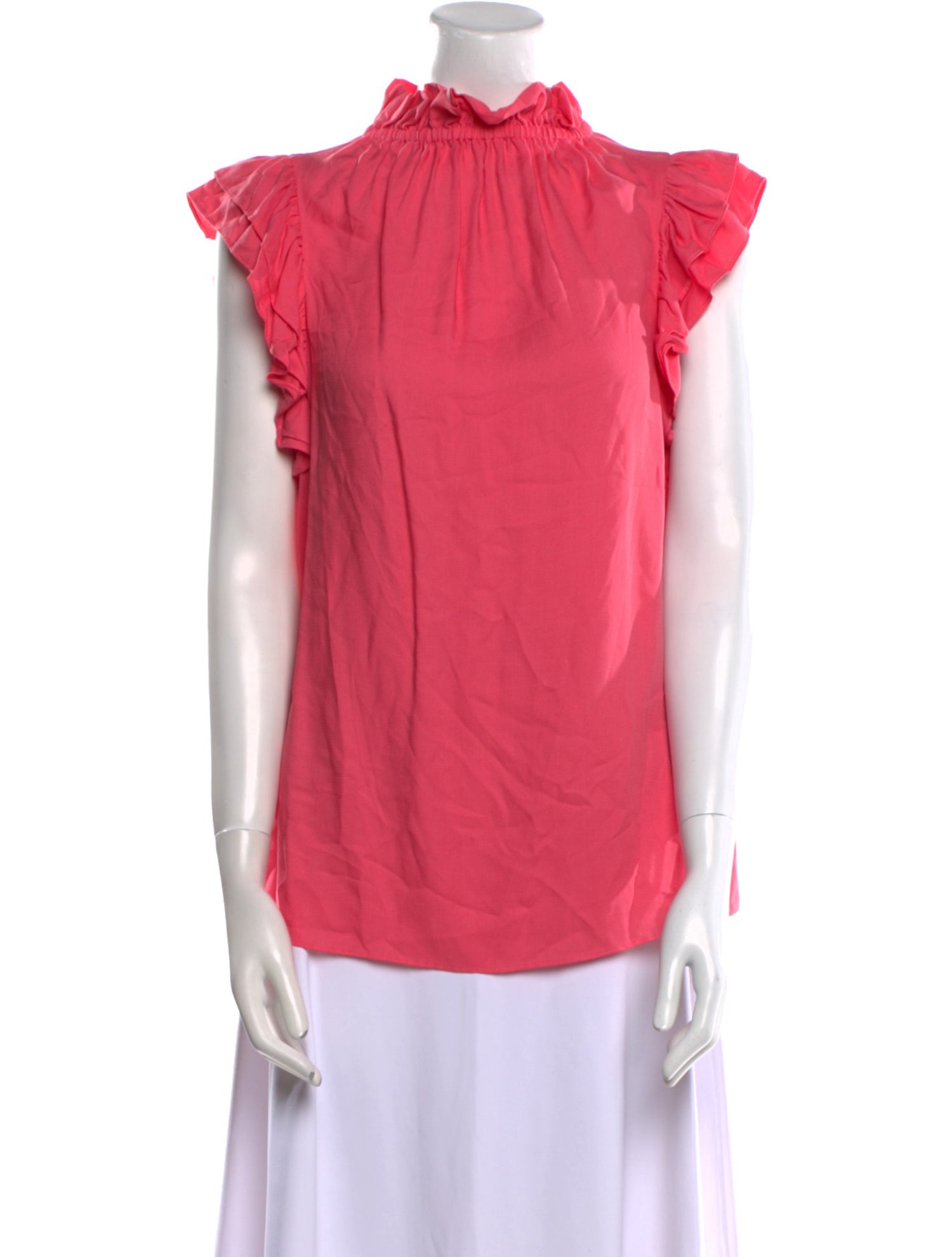 Hofmann Copenhagen Mock Neck Short Sleeve Blouse