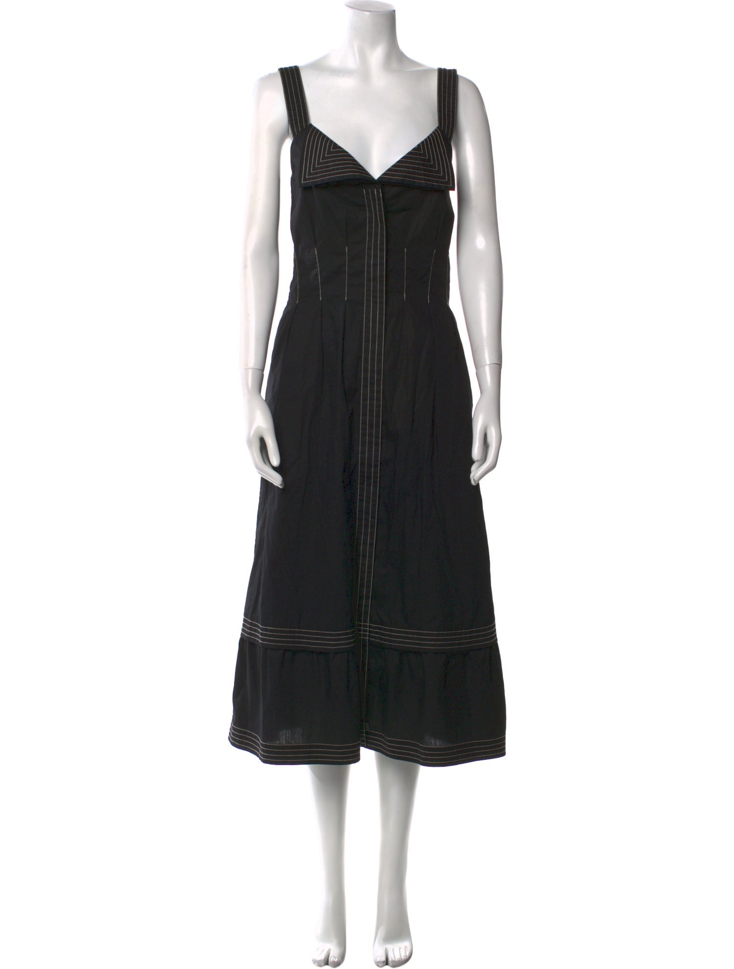 Hofmann Copenhagen V-Neck Midi Length Dress