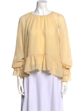 Hofmann Copenhagen Crew Neck Three-Quarter Sleeve Blouse