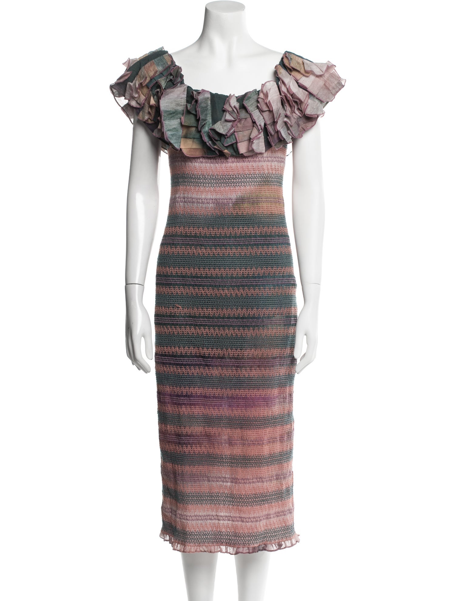 Hope For Flowers By Tracy Reese Striped Midi Length Dress w/ Tags