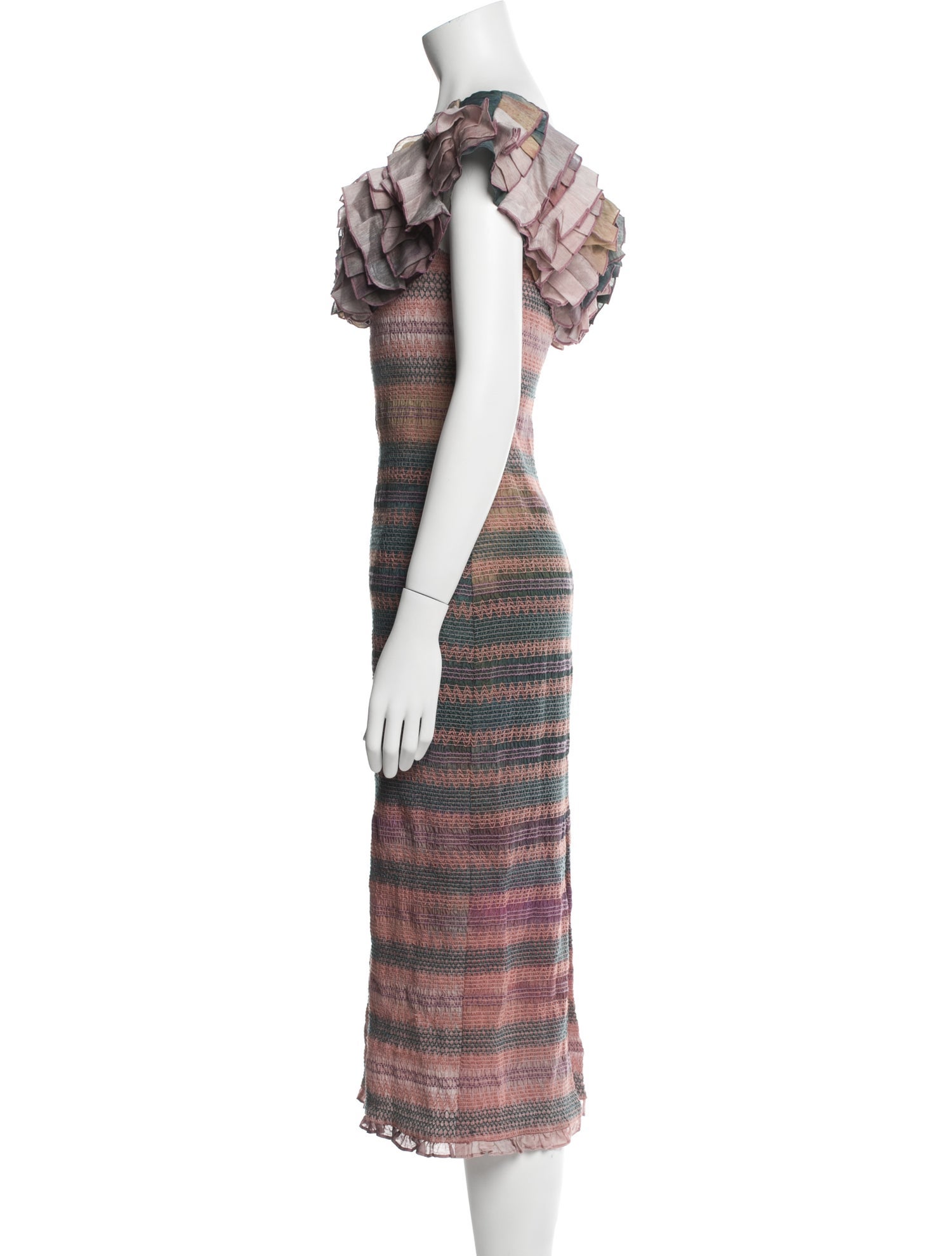 Hope For Flowers By Tracy Reese Striped Midi Length Dress w/ Tags