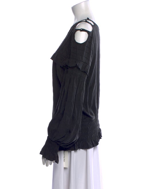 Hope For Flowers By Tracy Reese Scoop Neck Long Sleeve Blouse