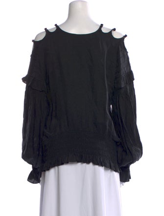 Hope For Flowers By Tracy Reese Scoop Neck Long Sleeve Blouse