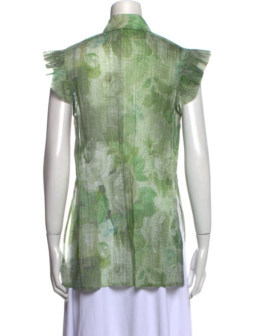 Hope For Flowers By Tracy Reese Printed Short Sleeve Button-Up Top