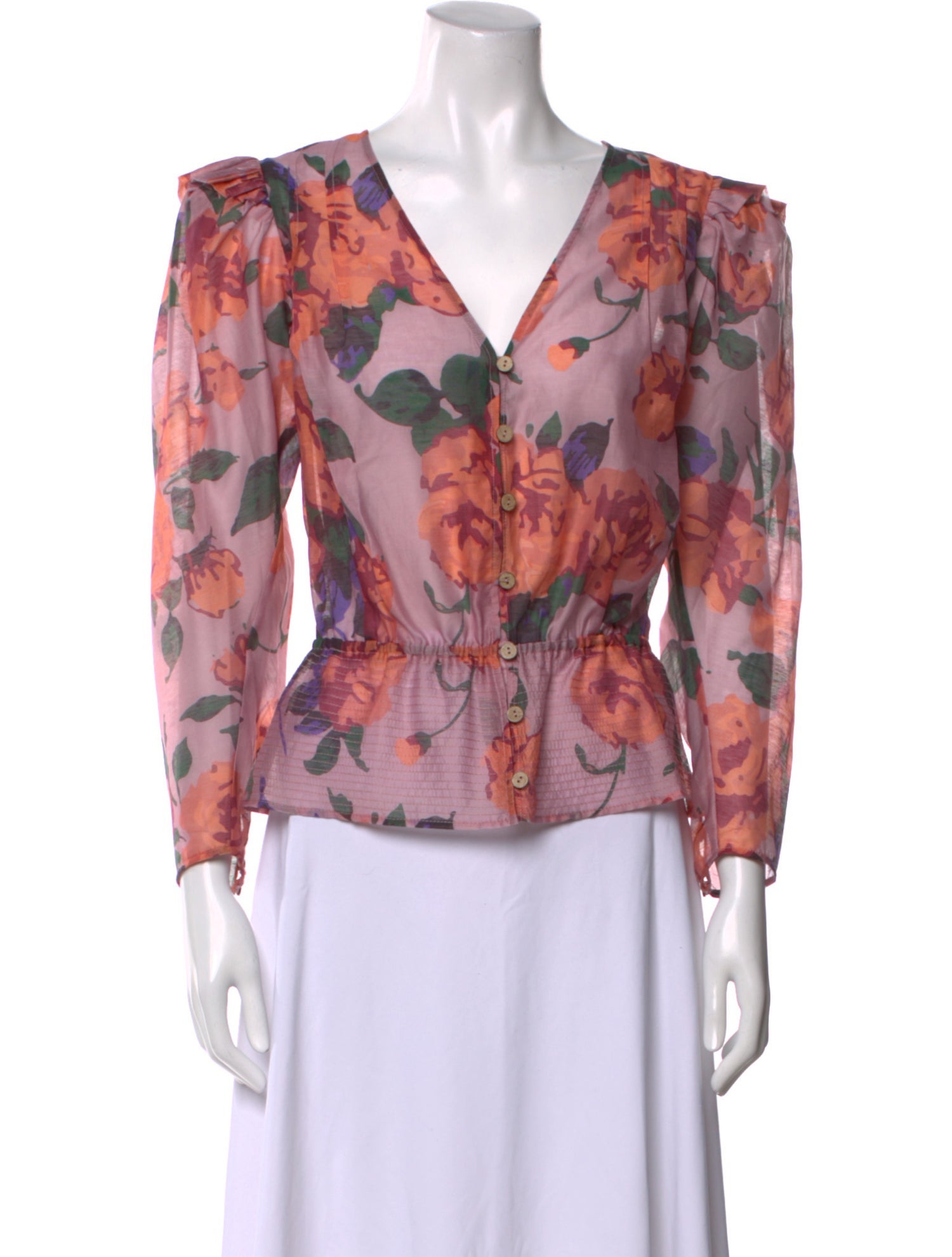 Hope For Flowers By Tracy Reese Floral Print V-Neck Blouse w/ Tags