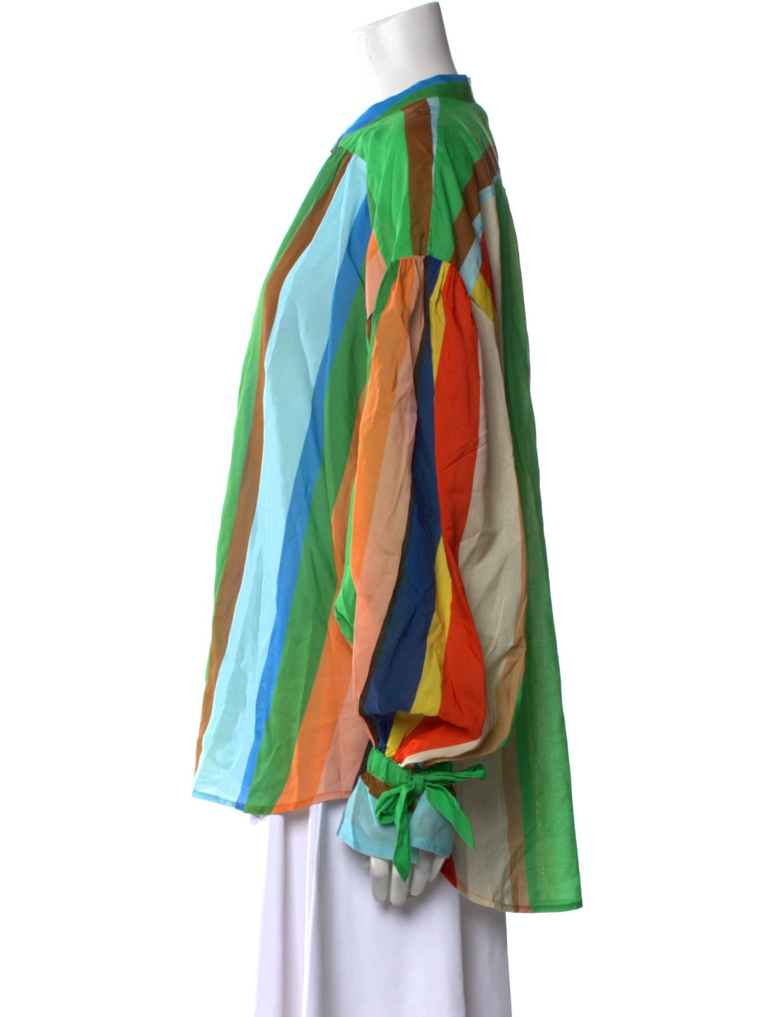 Hope For Flowers By Tracy Reese Striped Mock Neck Blouse