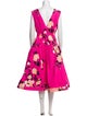 Hope For Flowers By Tracy Reese Floral Print Midi Length Dress