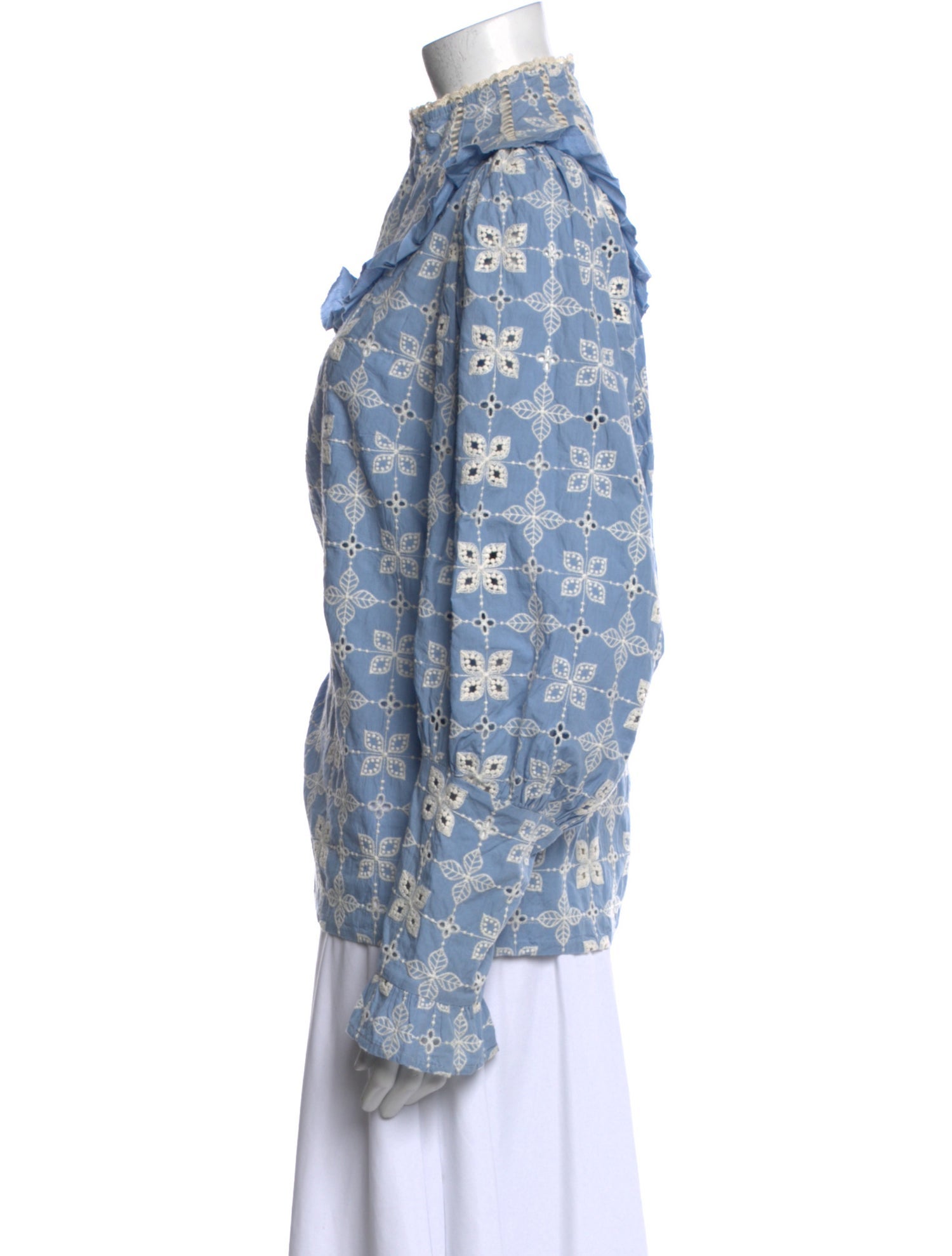 Hope For Flowers By Tracy Reese Printed Mock Neck Blouse