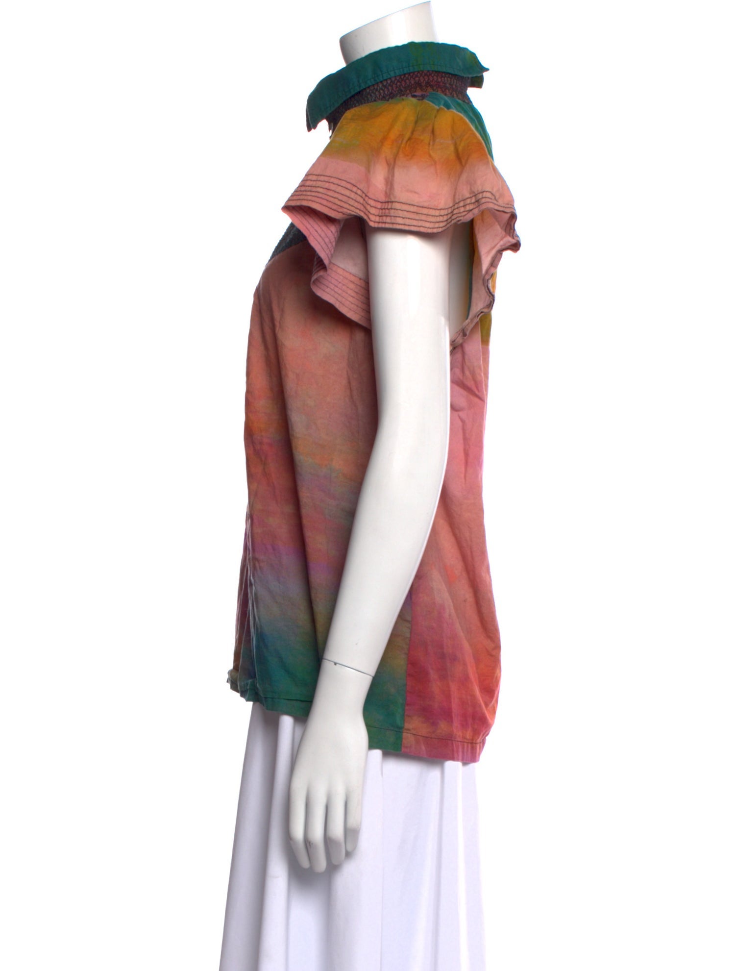 Hope For Flowers By Tracy Reese Plaid Print Mock Neck Blouse