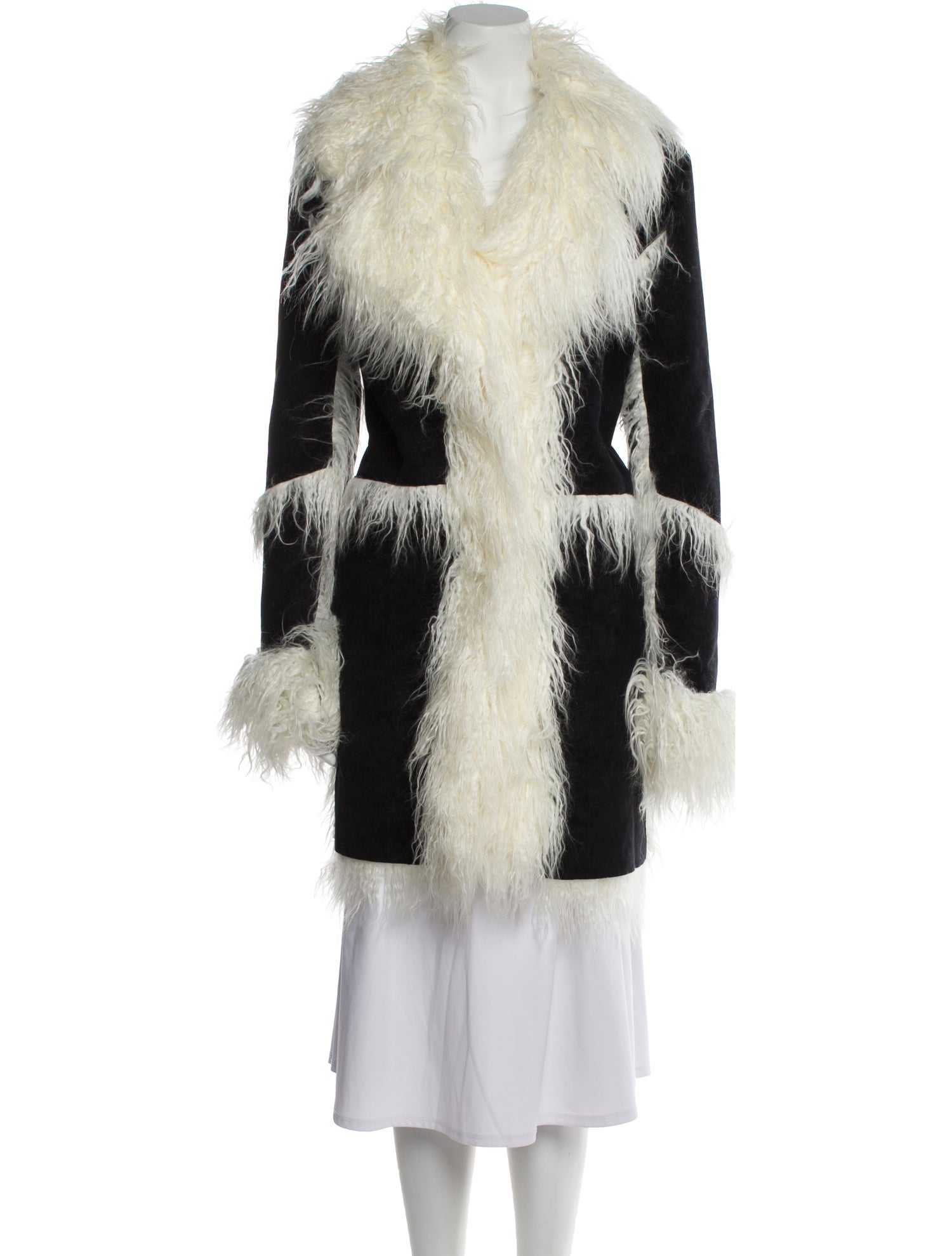 House of Fluff Printed Faux Fur Jacket