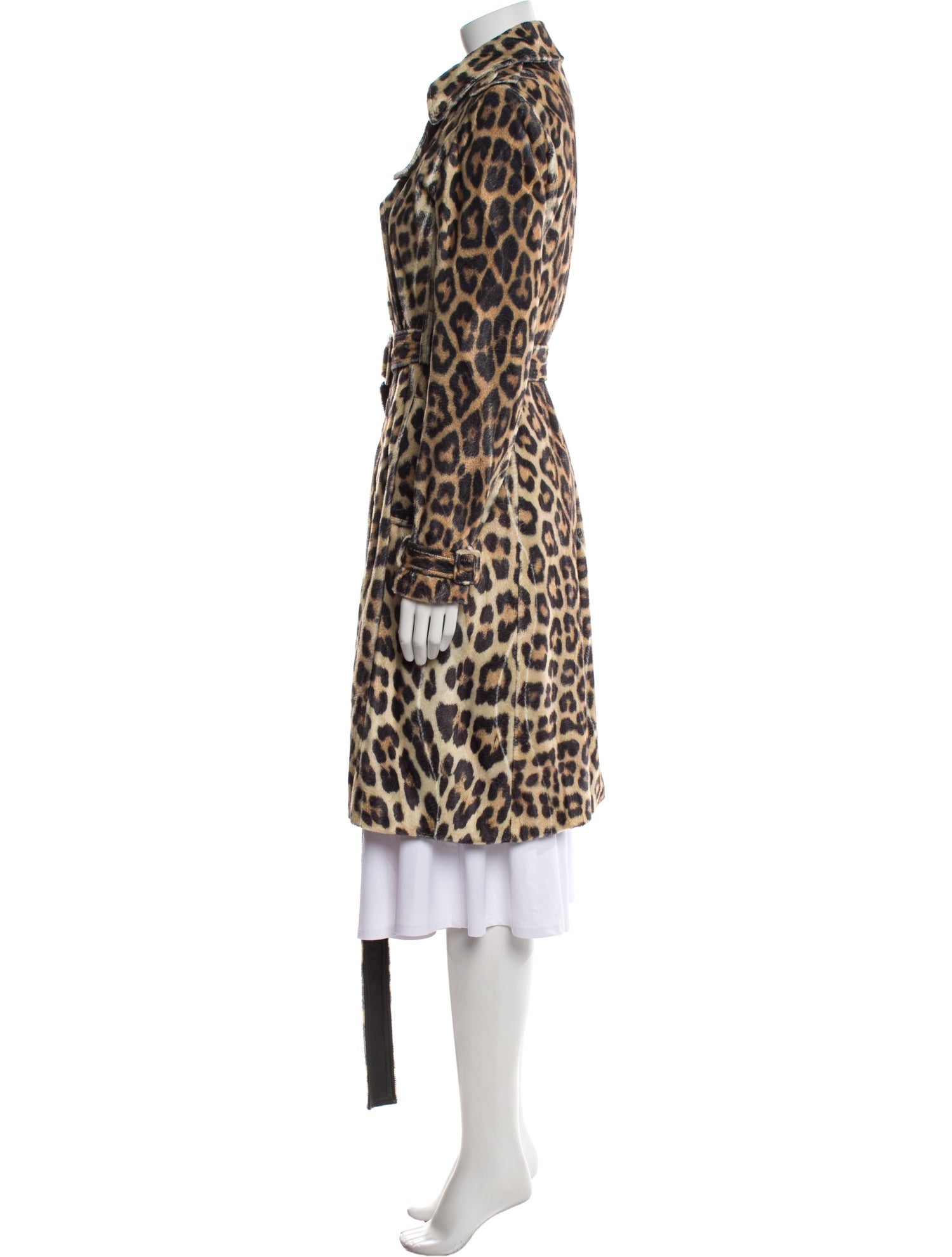 House of Fluff Animal Print Coat