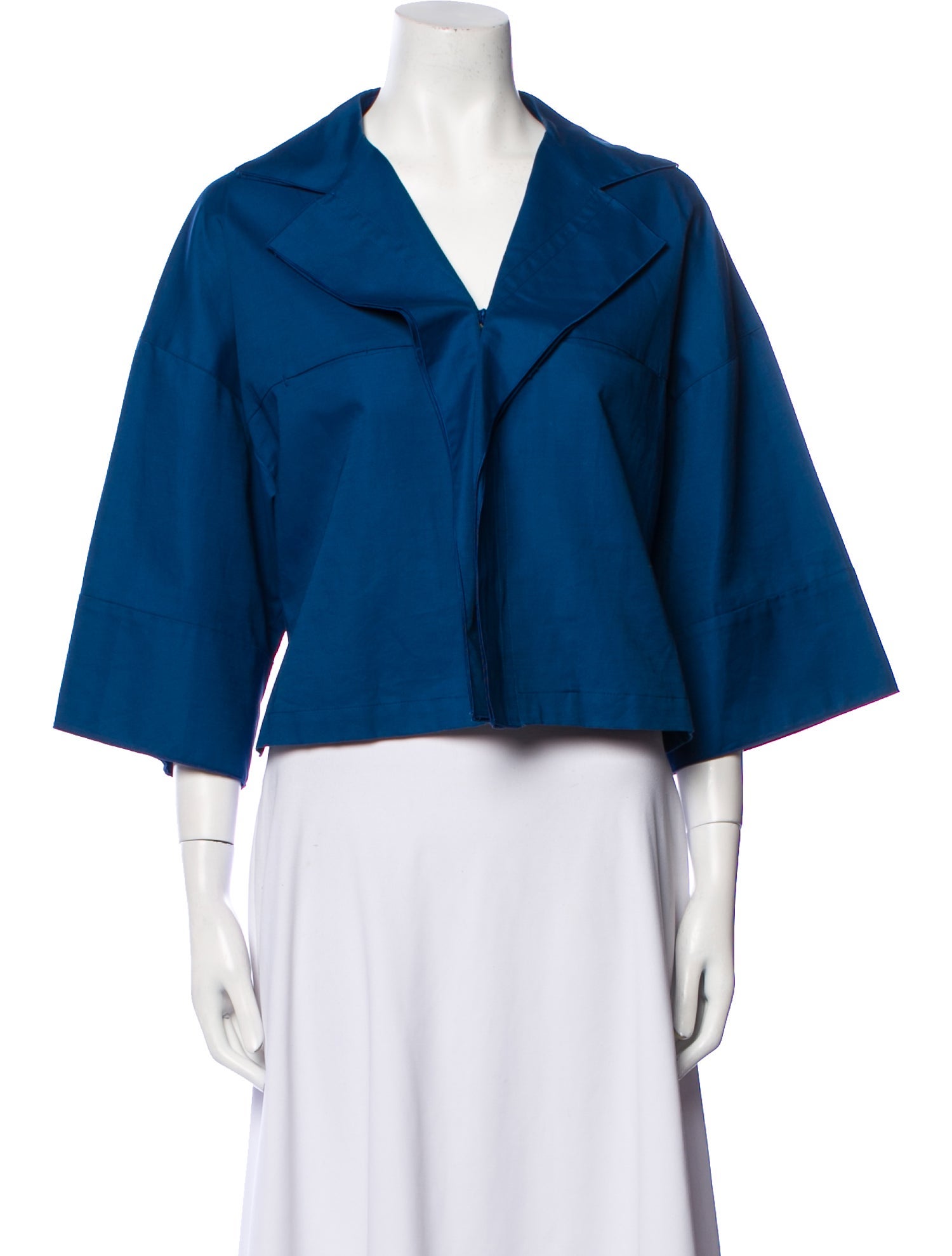 Hiroko Koshino Three-Quarter Sleeve Crop Top