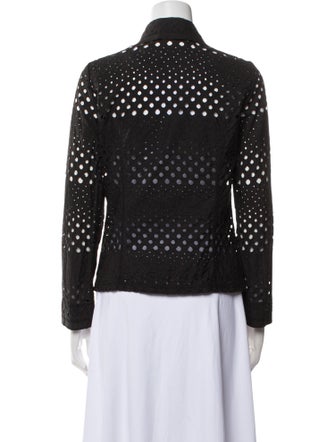 Hiroko Koshino Wool Long Sleeve Button-Up Top