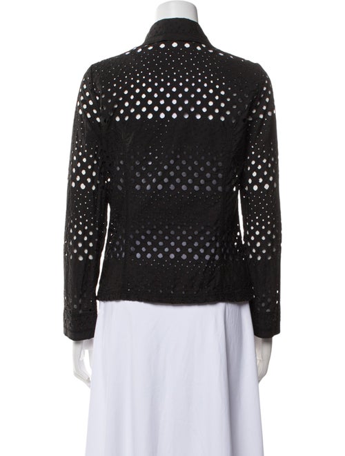 Hiroko Koshino Wool Long Sleeve Button-Up Top