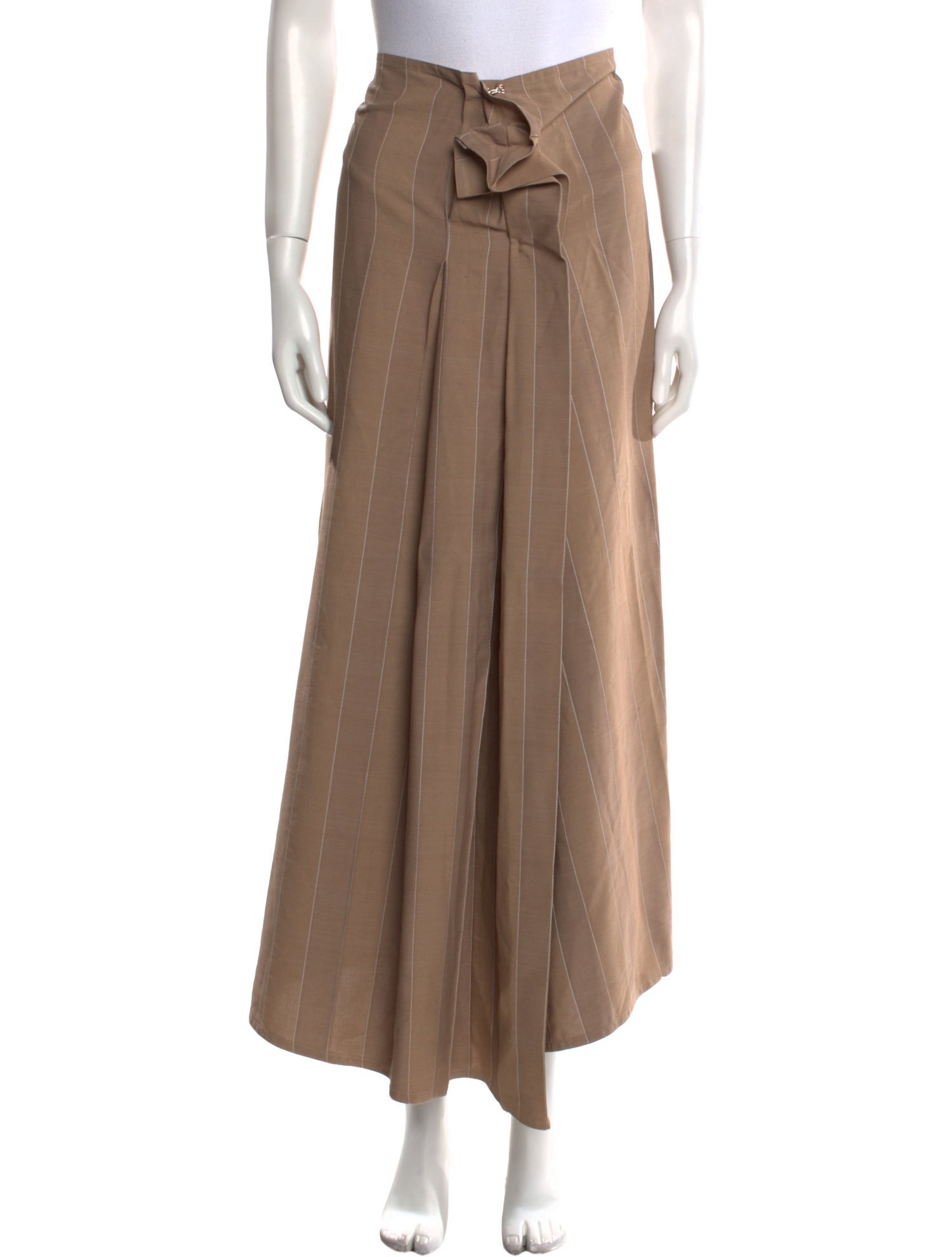 Hiroko Koshino Pleated Accents Long Skirt