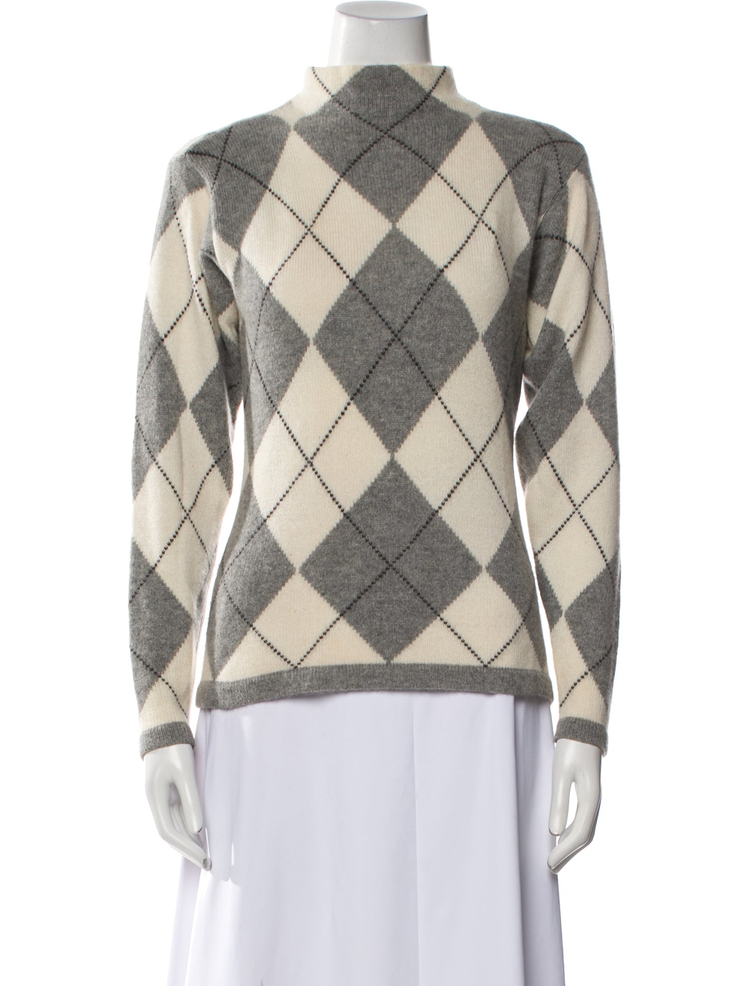Holt Renfrew Cashmere Plaid Print Sweater