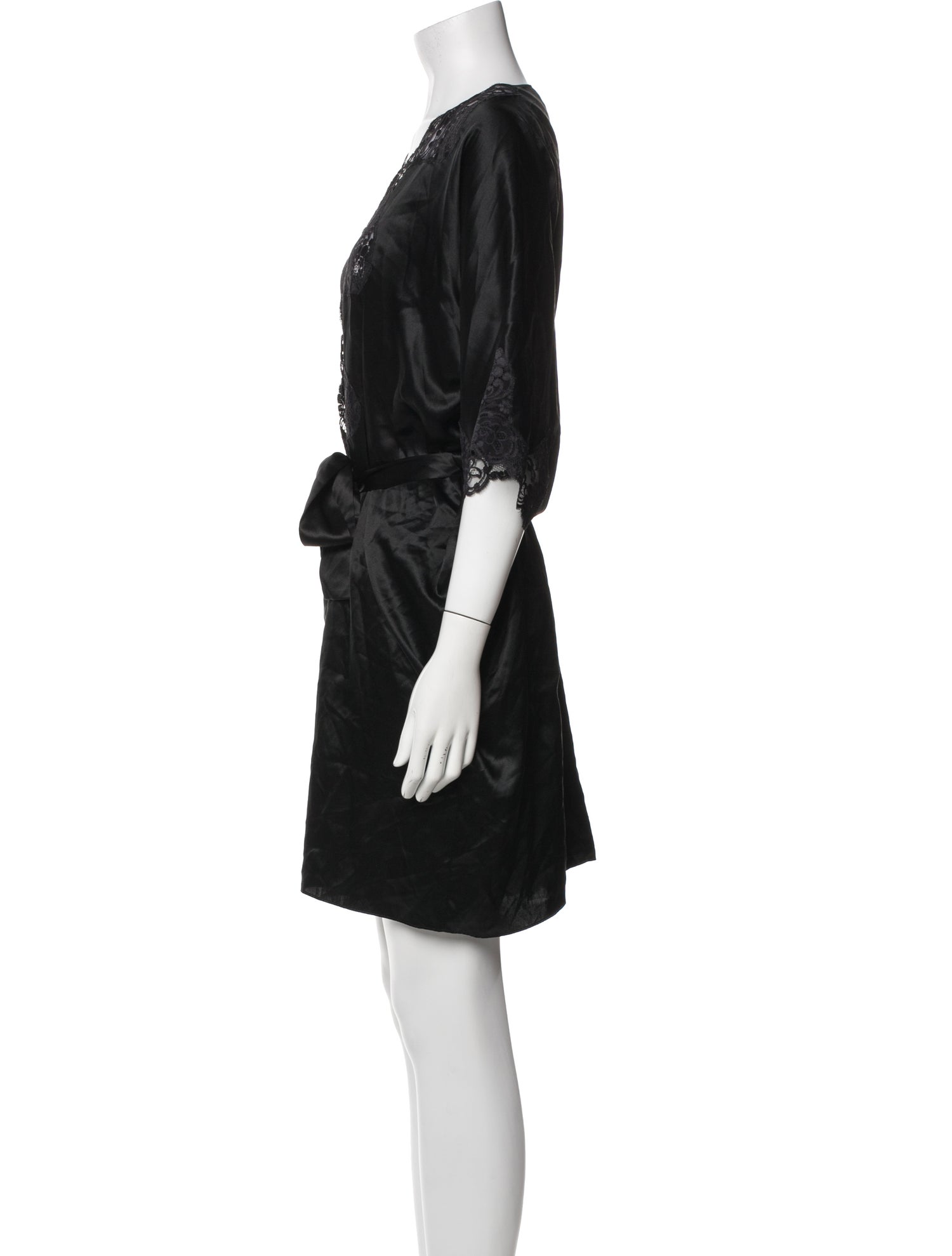 Holt Renfrew Silk Ruffle Embellishment Nightgown