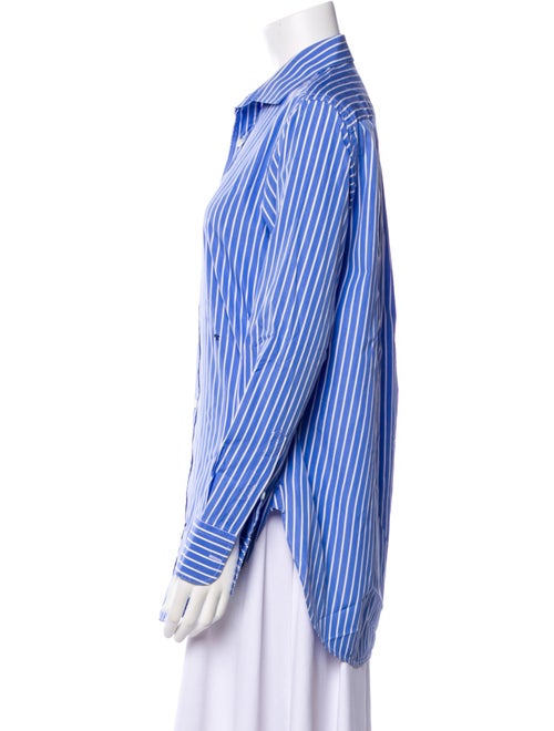 Hommegirls Striped Long Sleeve Button-Up Top