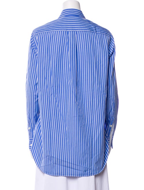 Hommegirls Striped Long Sleeve Button-Up Top