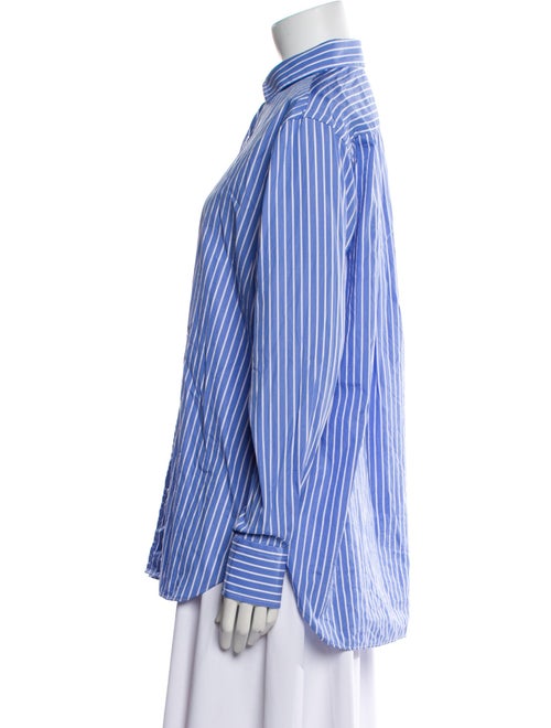 Hommegirls Striped Long Sleeve Button-Up Top