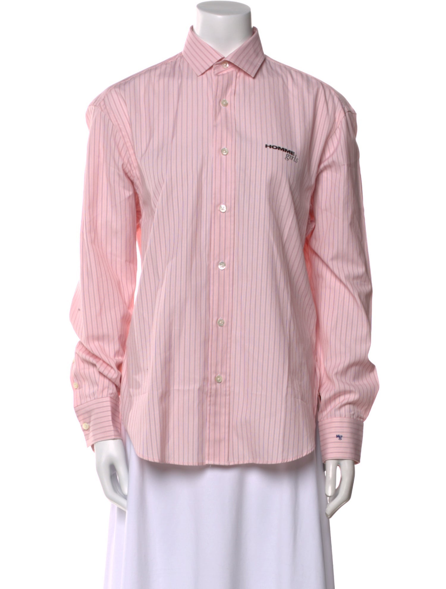 Hommegirls Striped Long Sleeve Button-Up Top w/ Tags