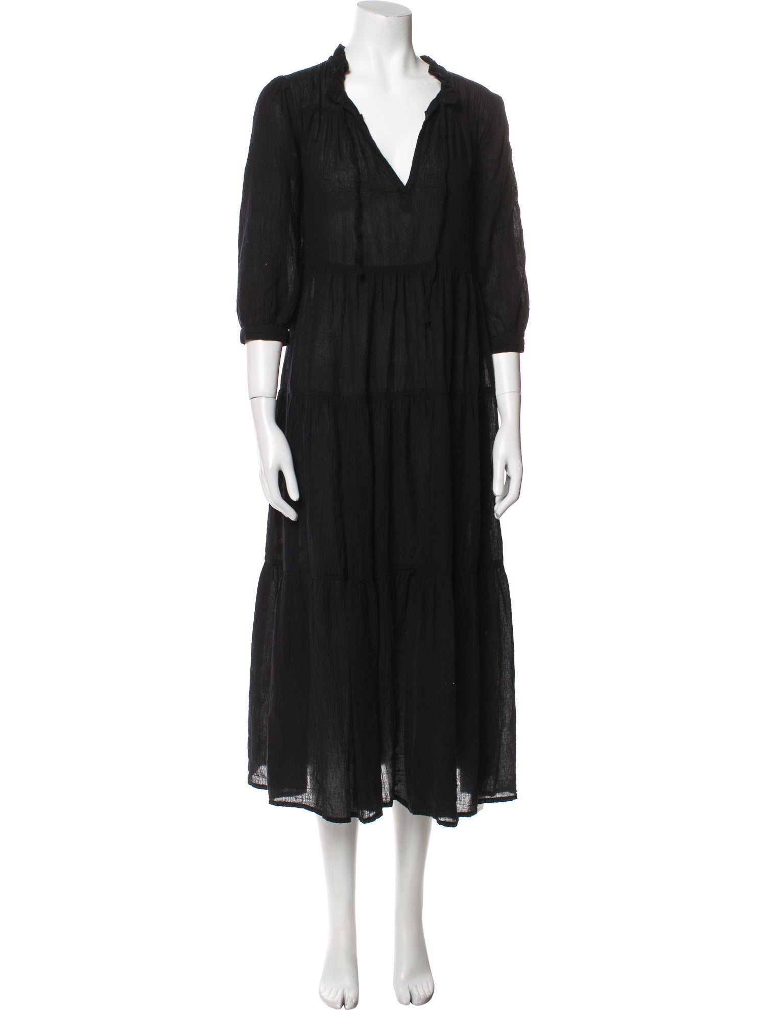 Honorine V-Neck Midi Length Dress