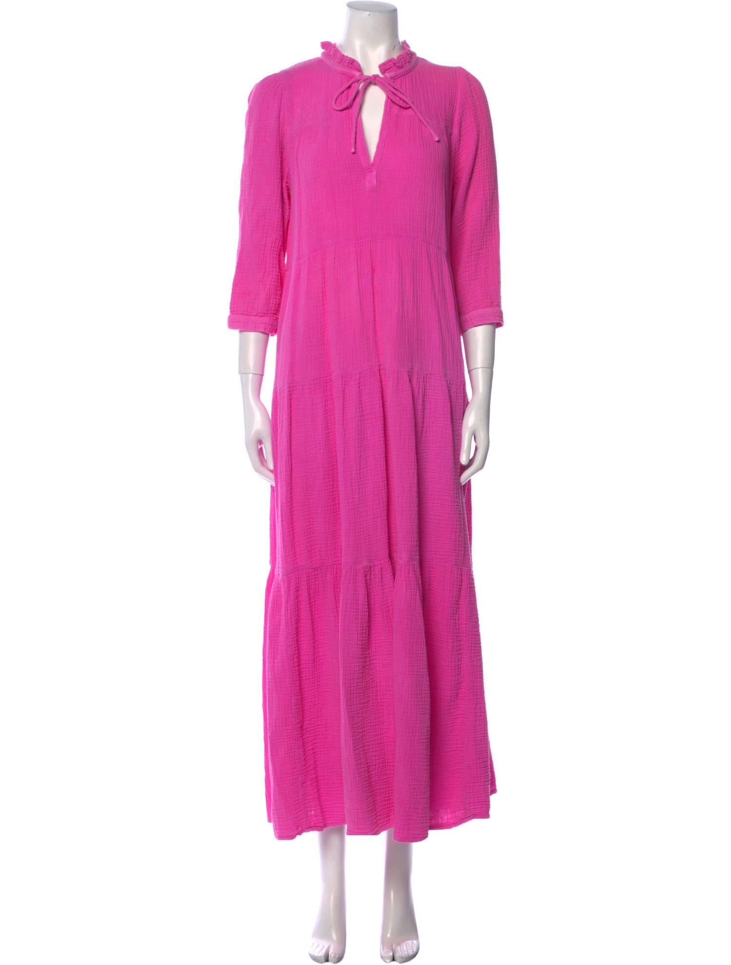 Honorine Tie Neck Long Dress