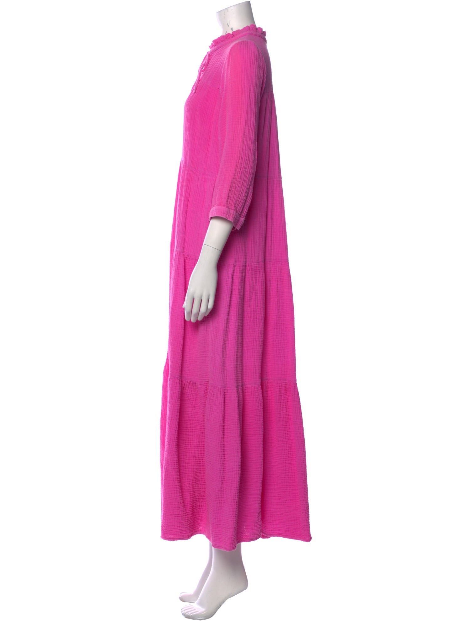 Honorine Tie Neck Long Dress